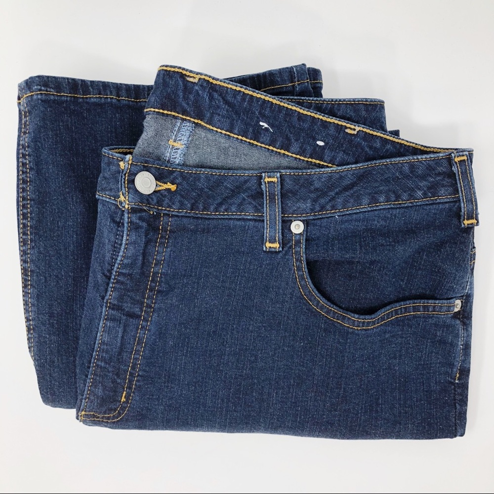 Lands End Dark Wash 5-Pocket Straight Leg Size 16W
